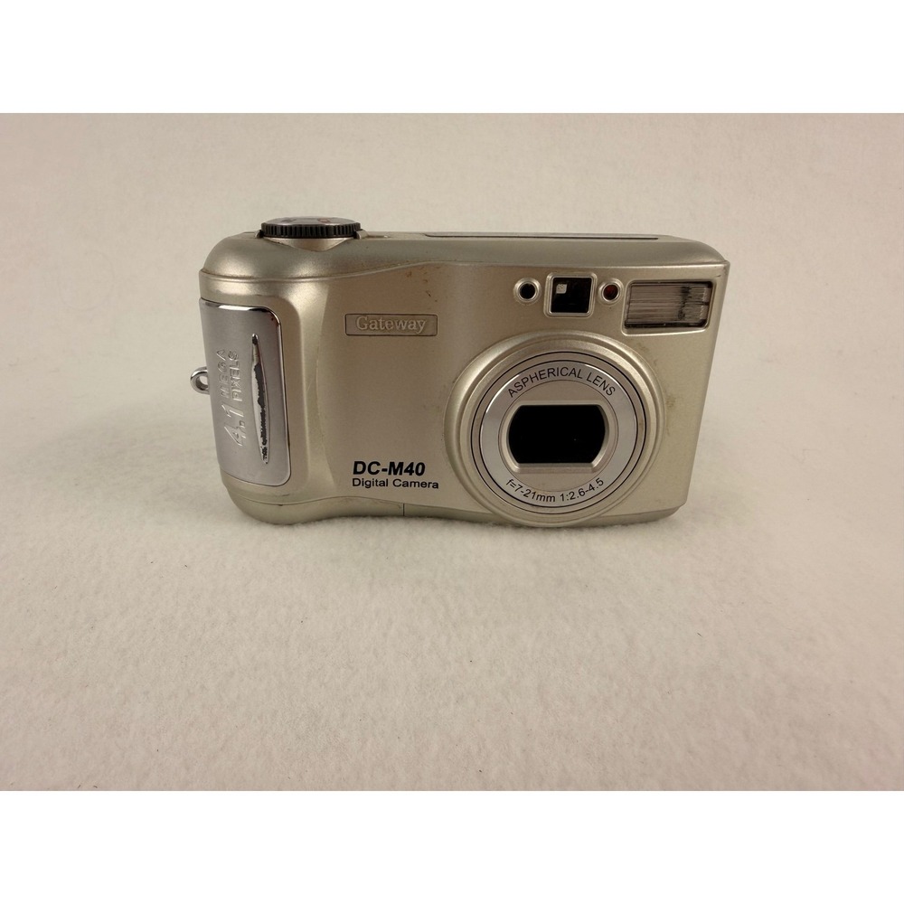Gateway DC-T40 Digital Camera 4.1MP 3x Optical Zoom Silver Vintage Y2K Bundle